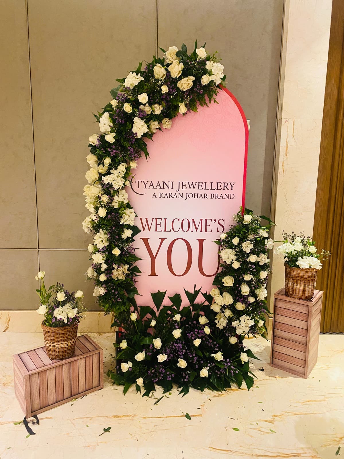Event floral welcome decor